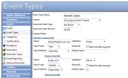 Setup various event types, each type of events can have custom fields.